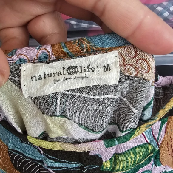 NATURAL LIFE Multicolor Tropical Print Maxi Dress - Green, Yellow & Pink - Picture 4 of 5